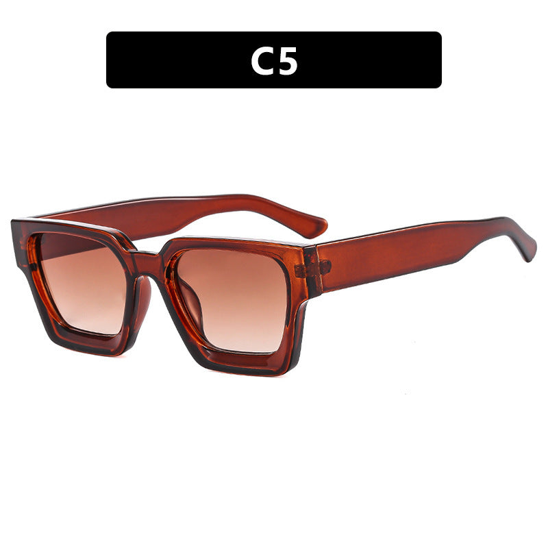 Ladies fashionable square sunglasses with yellow lenses Kalsten