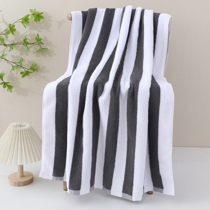 Terry Bath Towel With Vivid Stripe Pattern Kalsten