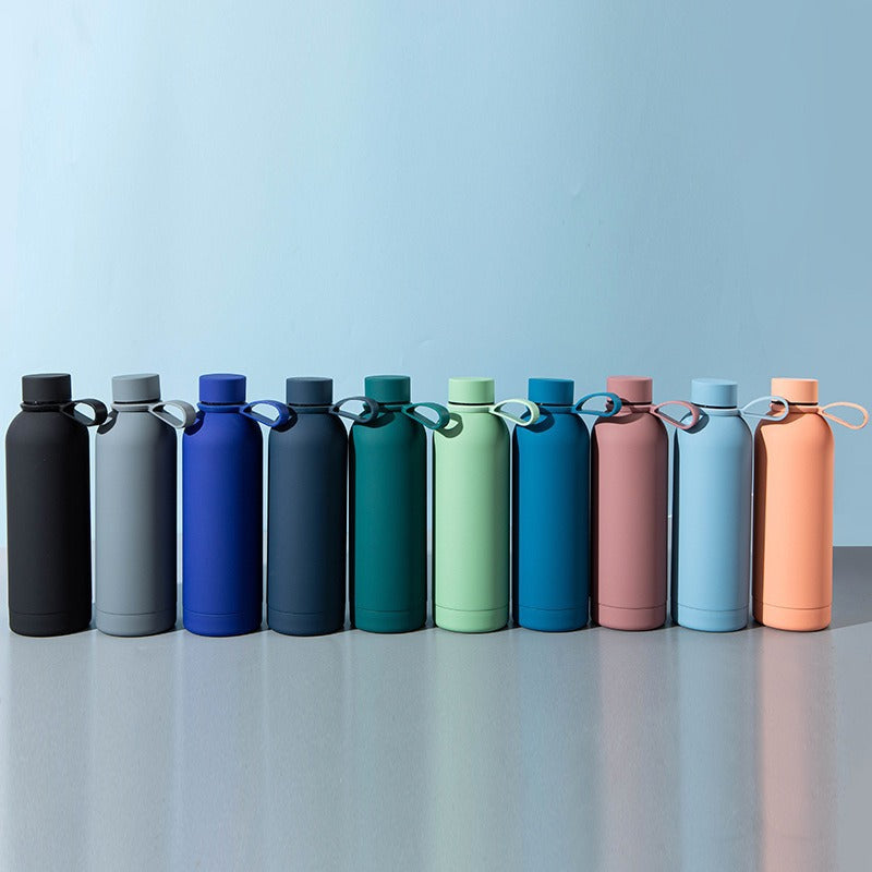 Ladies stylish stainless steel drinking bottle with innovative closure Kalsten