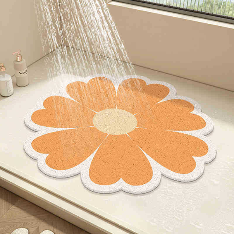Floral Design Bath Mat Kalsten