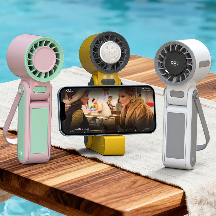 Portable Rechargeable Handheld Cooling Fan with Battery Indicator Kalsten