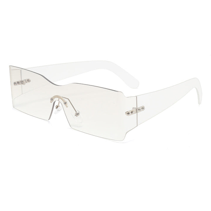 Women's futuristic fashion sunglasses with transparent frame Kalsten