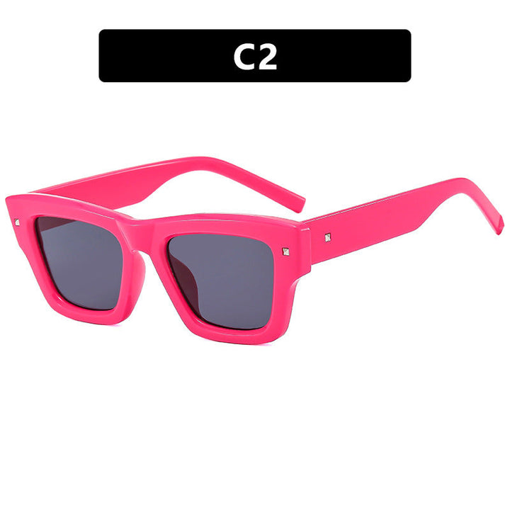 Ladies fashionable rectangular glasses with multifaceted design Kalsten