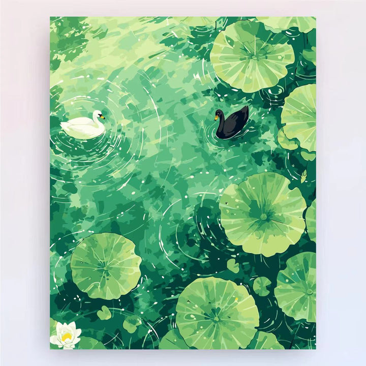 Contemporary Lotus Floral Canvas Art Print Kalsten