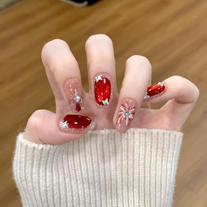 Premium Glittering Press-On Nail Extensions Kalsten