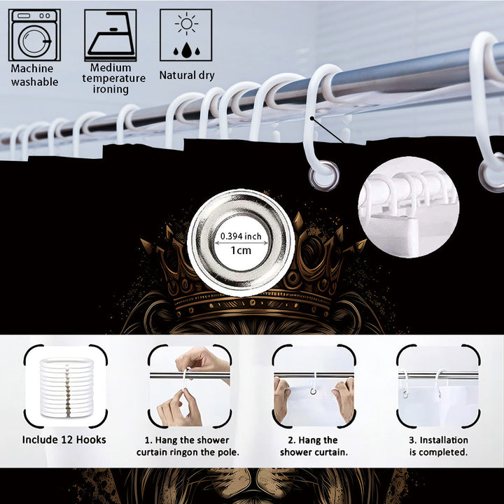 Digital Lion Themed Bathroom Set Kalsten