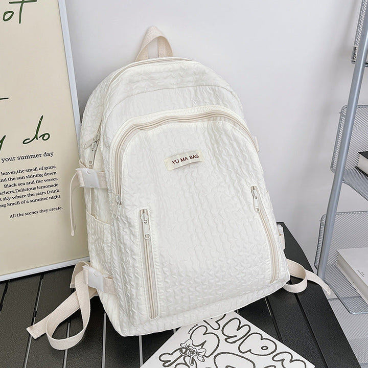 Textured Multi-Compartment Backpack