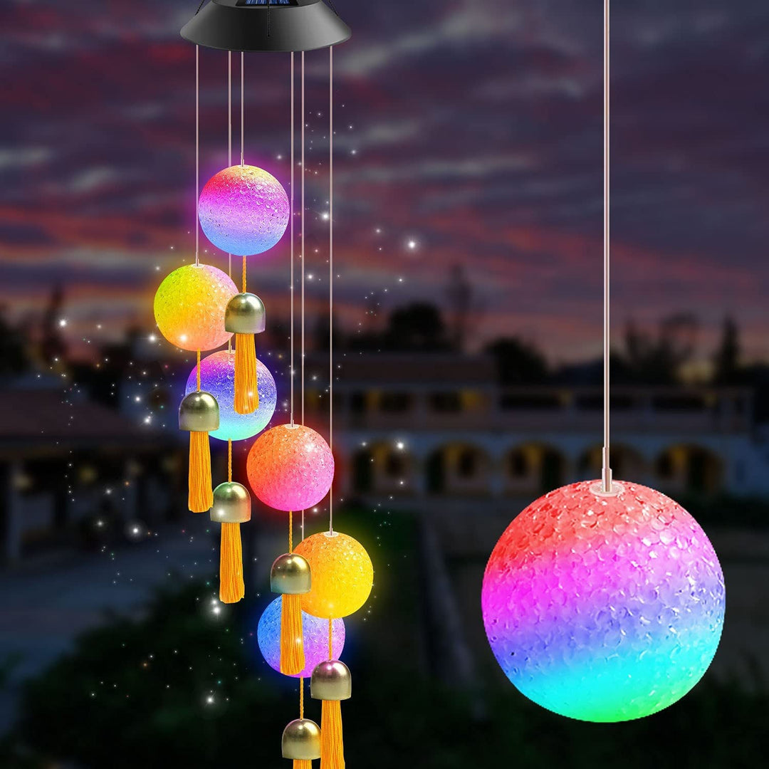 LED Solar Butterfly Wind Chime Garden Hanging Light Kalsten