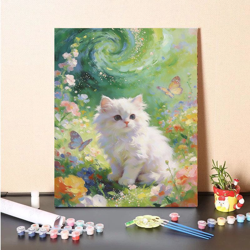 DIY Cat-Themed Painting Canvas Kit Kalsten