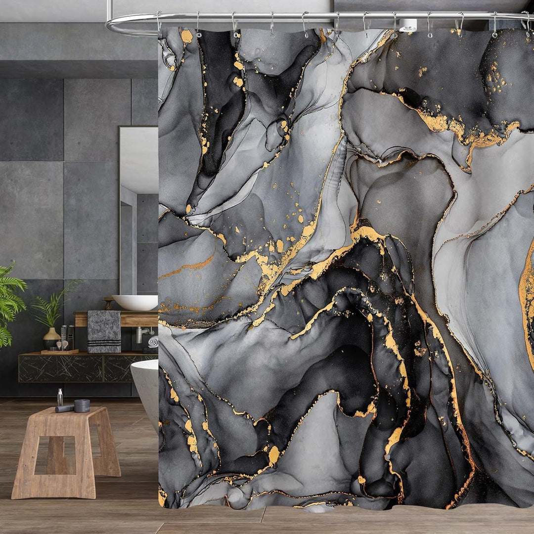 Artistic Marble Texture Shower Curtain Kalsten