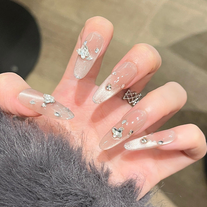 Premium Rhinestone-Embellished Nail Art Extensions Kalsten