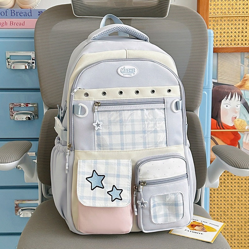 Multi-Pocket Character-Themed School Backpack