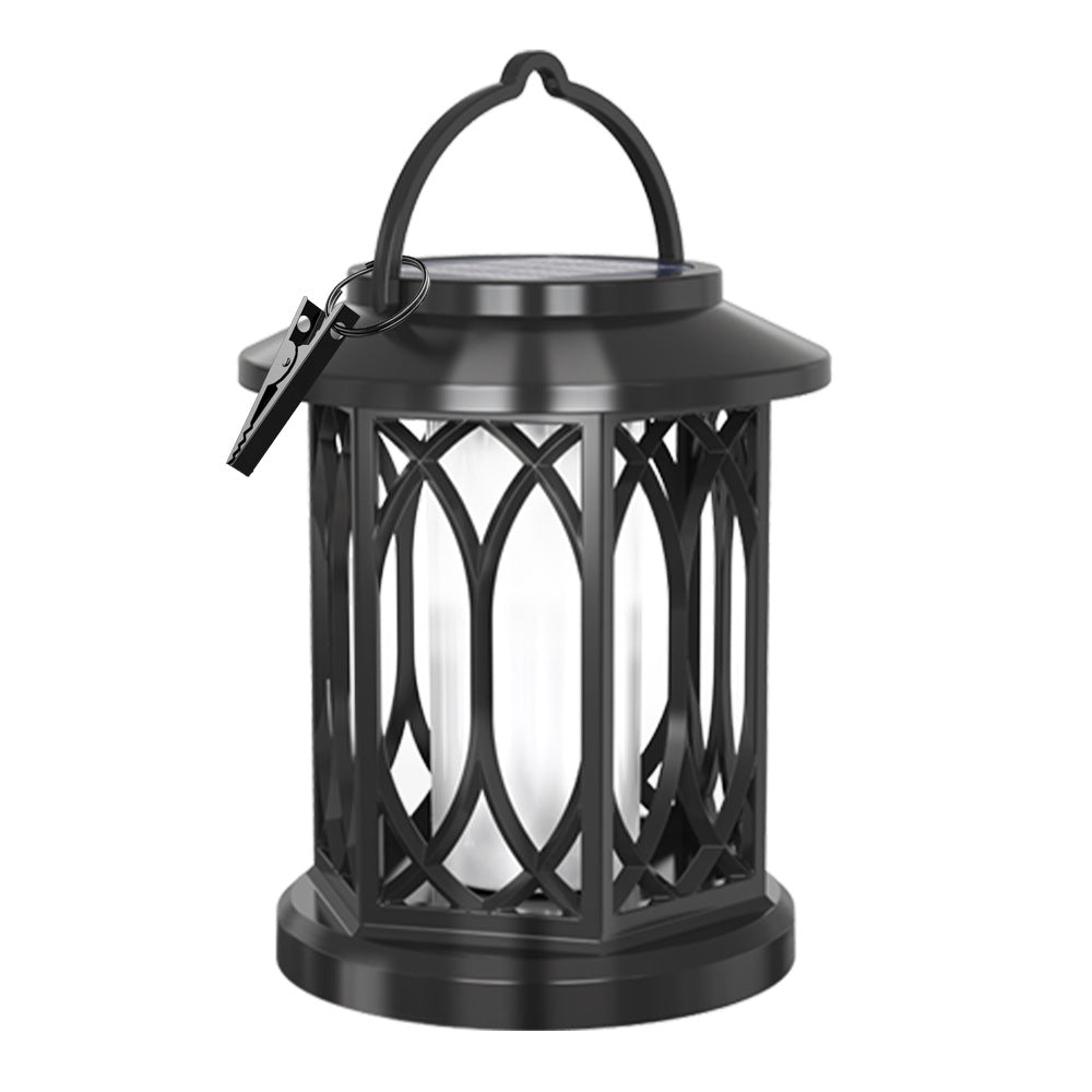Decorative Solar Hanging Lantern With Metal Lattice Panels Kalsten