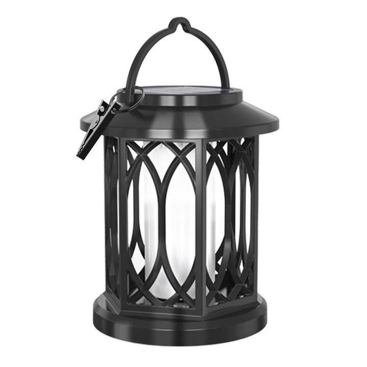 Decorative Solar Hanging Lantern With Metal Lattice Panels Kalsten