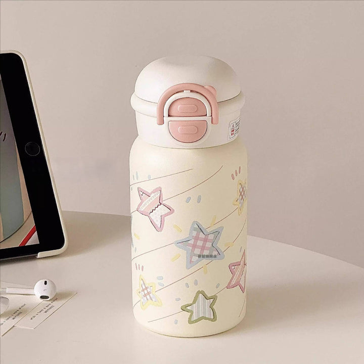 Ladies Insulated Drinking Bottle with Secure Click Closure and Charming Animal Design Kalsten