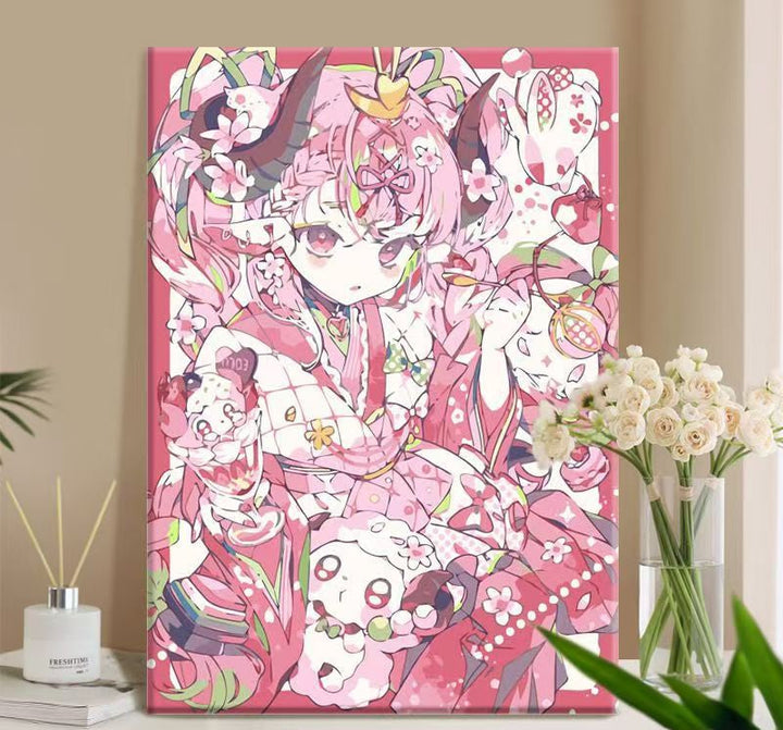 Whimsical Anime-Themed Canvas Art Print Kalsten