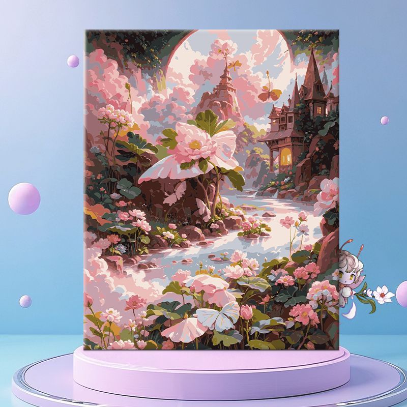 Whimsical Floral Fantasy Canvas Wall Art Kalsten
