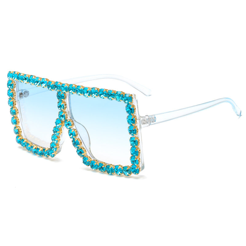Women's striking square sunglasses with sparkling appliques Kalsten