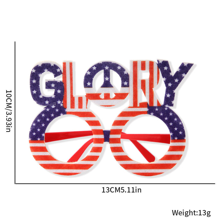 Unisex nan novelty hand-shaped patriotic party eye glasses with finger-frame design Kalsten