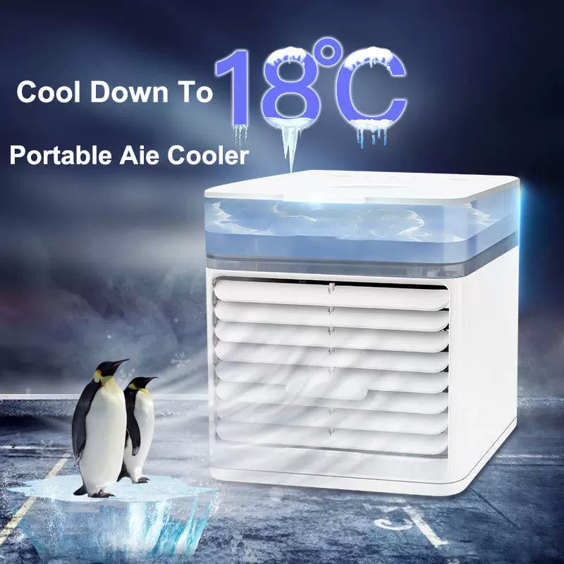 Unisex one size compact desktop evaporative air cooler with detachable top filling tank and adjustable directional louvers Kalsten