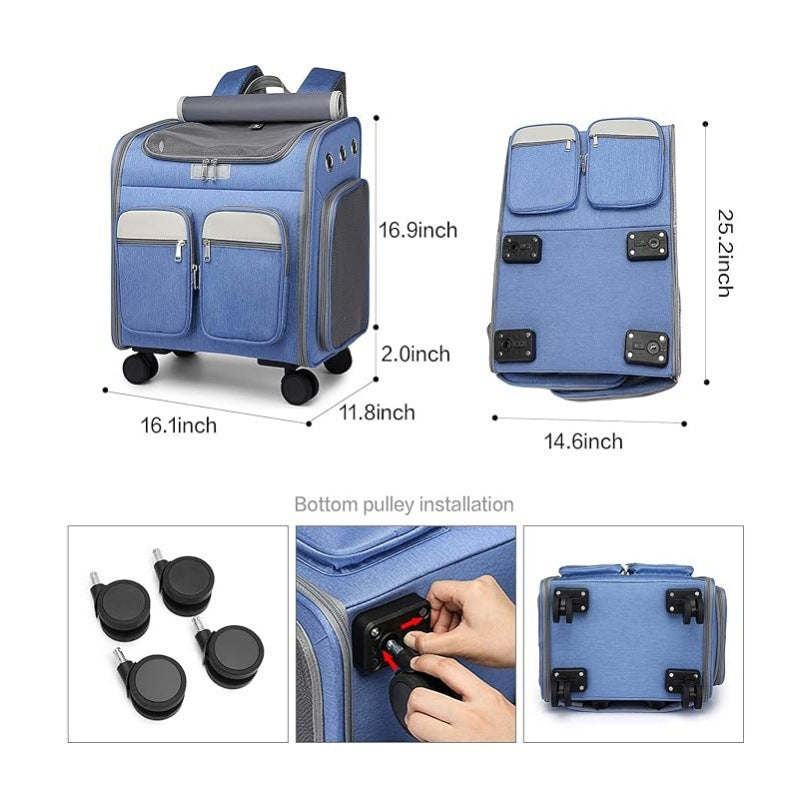 Practical trolley backpack bag with multifunctional compartments Kalsten