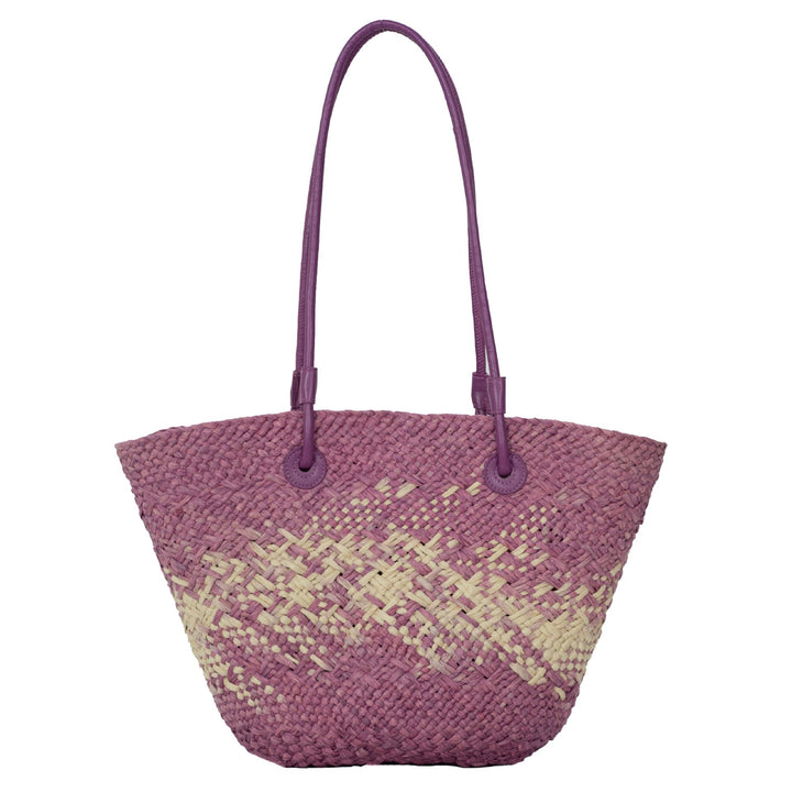 Elegant Rattan-Style Handbag with Double Handle Kalsten