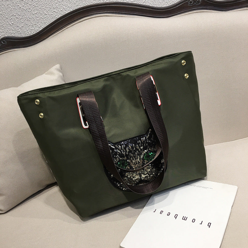 Stylish shoulder bag with unique cat motif Kalsten