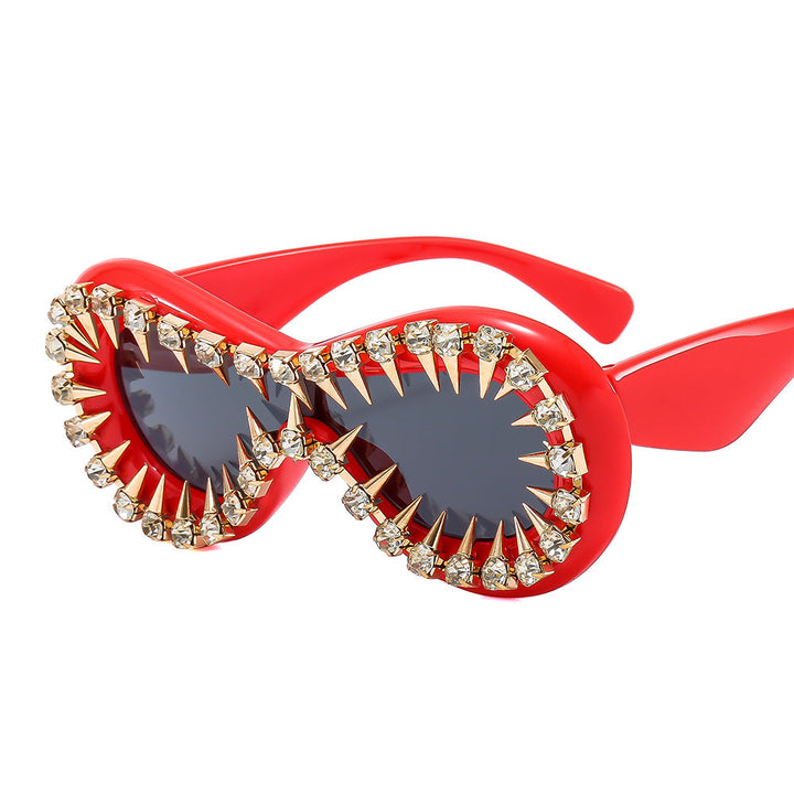 Women's fashionable sunglasses with extravagant spikes and crystal embellishments Kalsten