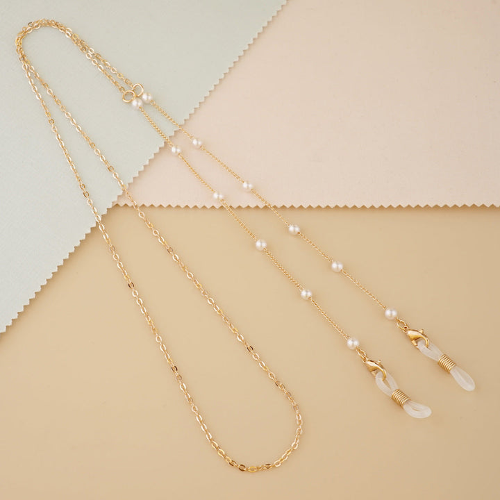 Elegant Pearl-Accented Eyewear Chain Kalsten
