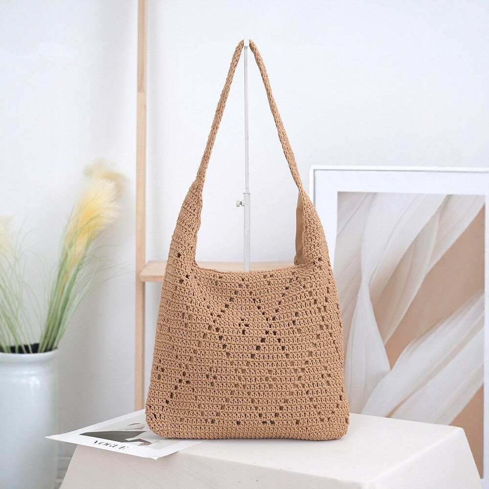 Handcrafted straw shoulder bag Kalsten