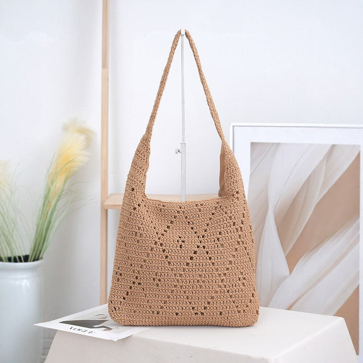 Handcrafted straw shoulder bag Kalsten