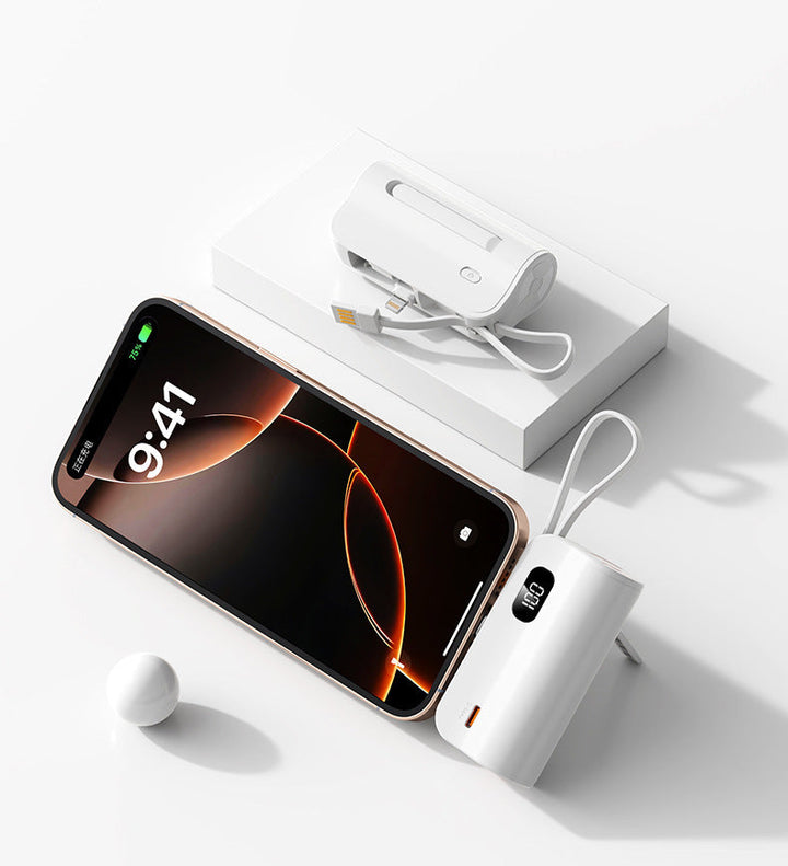 Portable charger with integrated digital display and fast charging function Kalsten