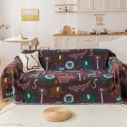 Animal-Themed Decorative Throw Blanket