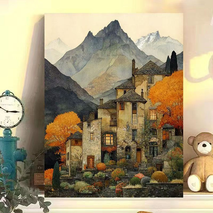 Vintage European Landscape Canvas Art Print Kalsten