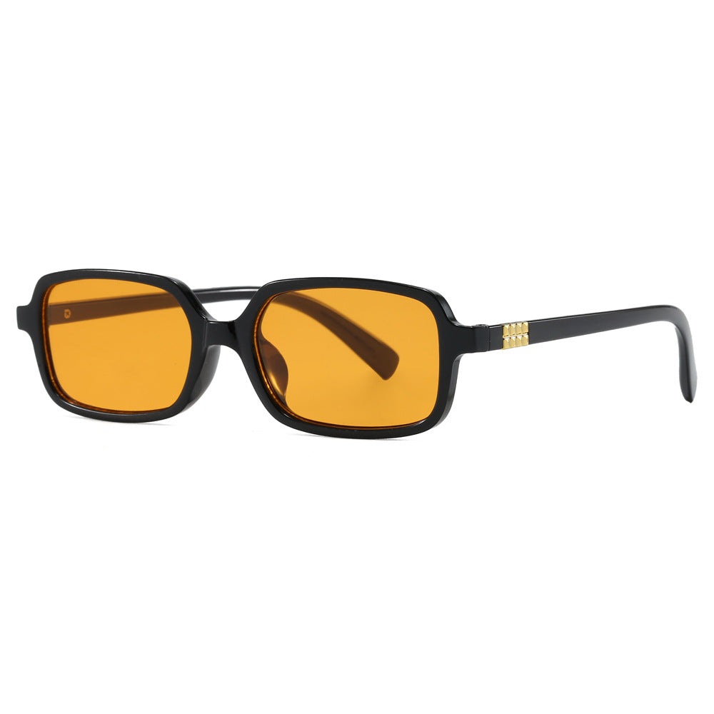 Women's fashionable square glasses with elegant plastic frame and gold accents Kalsten
