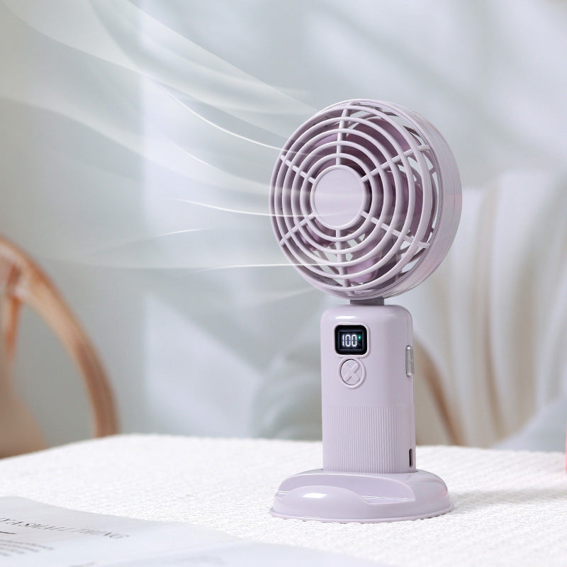 Women portable mini fan with digital speed display Kalsten