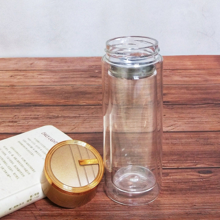 Women High-Quality Tea Glass Bottle with Integrated Stainless Steel Strainer Kalsten
