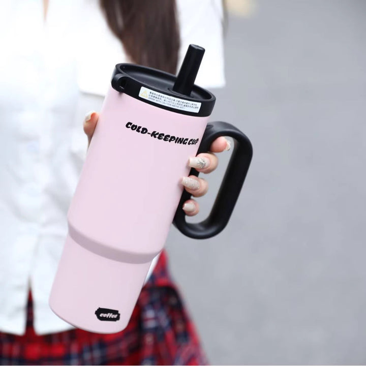 Women's insulated cup with practical straw Kalsten