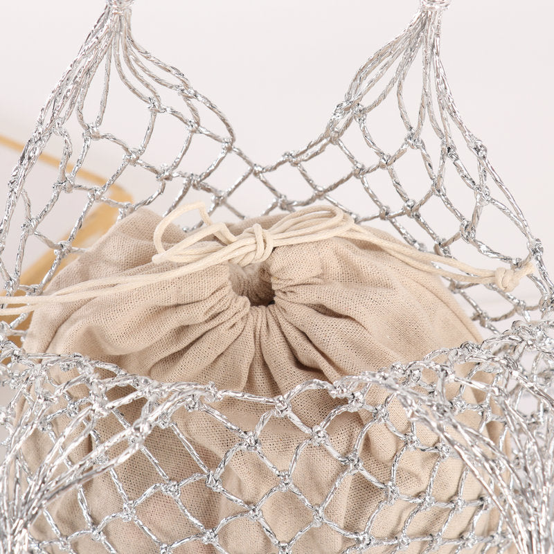 Multifunctional mesh tote bag with lining Kalsten