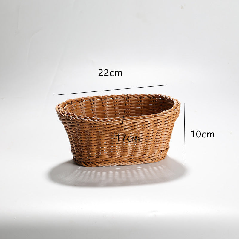 Handcrafted Round Wicker Serving Bowl Kalsten