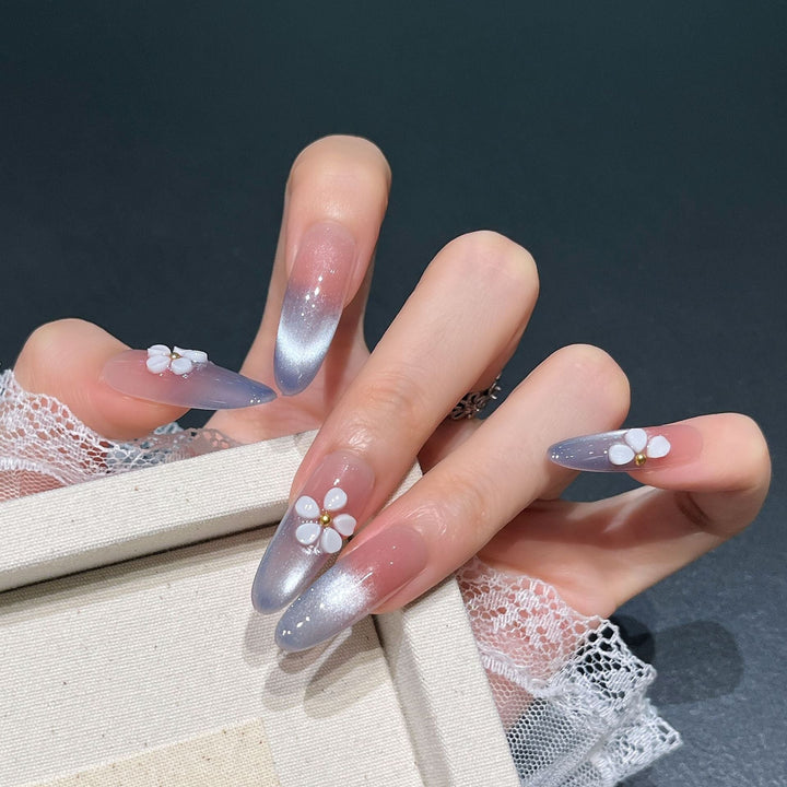 Elegant Floral 3D Press-On Nail Extensions Kalsten