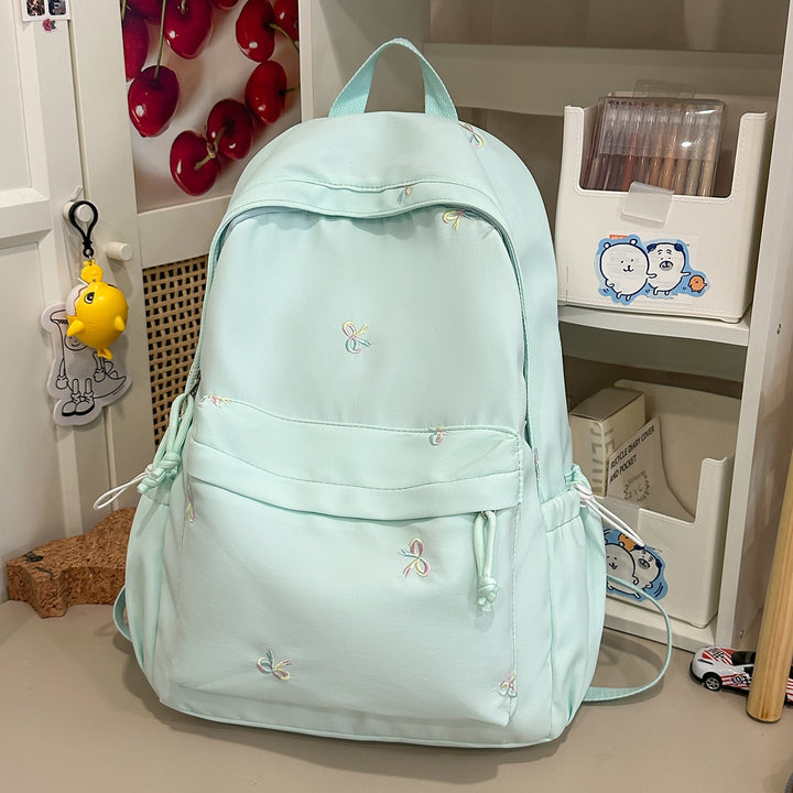 Embroidered Casual School Backpack