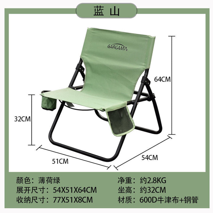 Women Comfortable Folding Chair with Cup Holder Kalsten