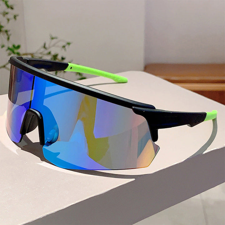 Unisex nan sporty performance sunglasses with continuous visor lens and shatterproof polycarbonate lens Kalsten
