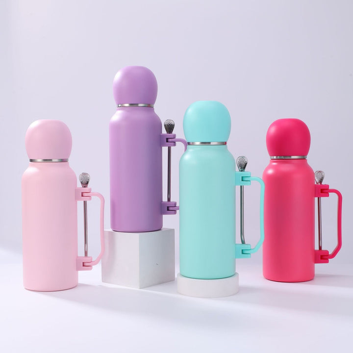 Women practical insulated bottle with integrated tea strainer Kalsten