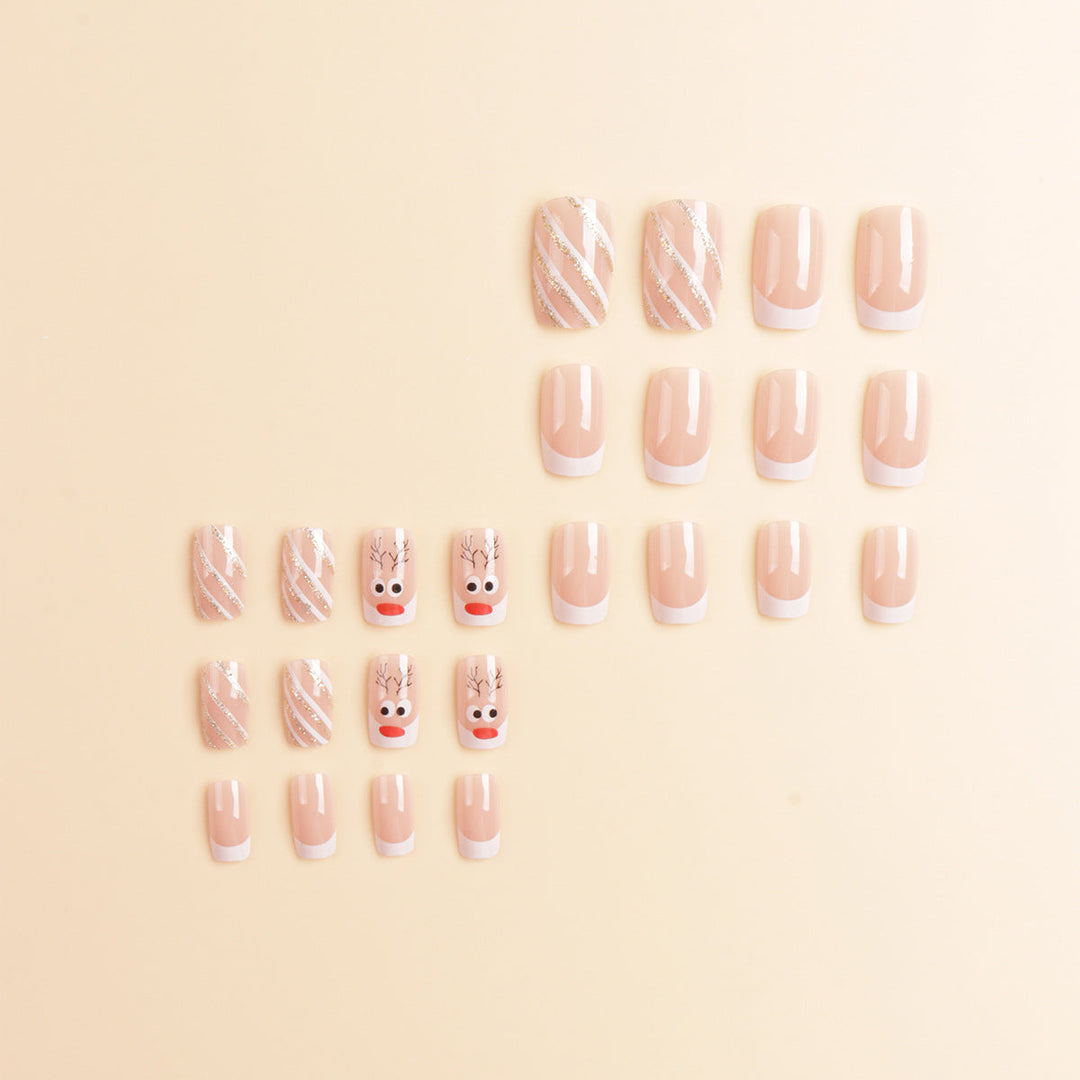 Festive Themed Character Press-On Nail Art Kalsten