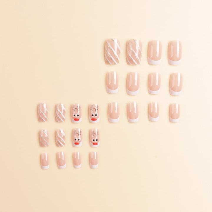 Festive Themed Character Press-On Nail Art Kalsten