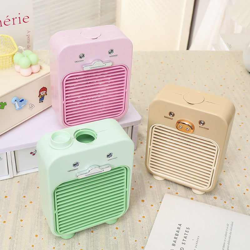Ladies Funny Mini Table Fan with USB Connection and Flexible Tilt Kalsten