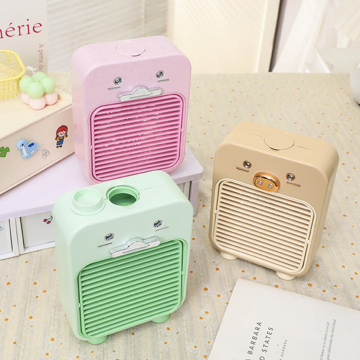 Ladies Funny Mini Table Fan with USB Connection and Flexible Tilt Kalsten