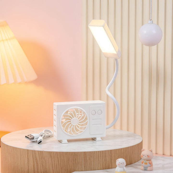 Women's table lamp with integrated USB fan Kalsten